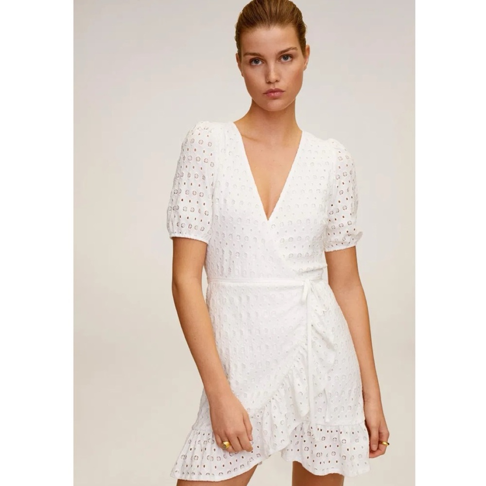 Mango Laser-Cut Details Dress